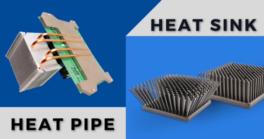 What is the difference between a heat sink and a heat pipe?