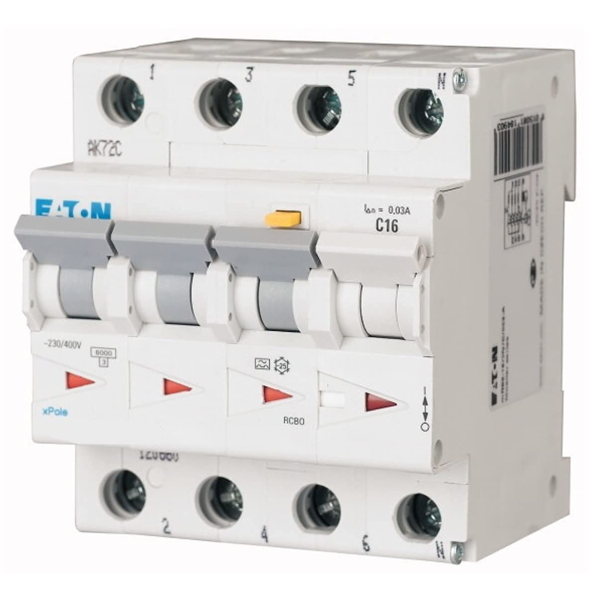 Eaton PLSM-C63/3N Miniature Circuit Breaker 63 Amps 3 Poles Type C