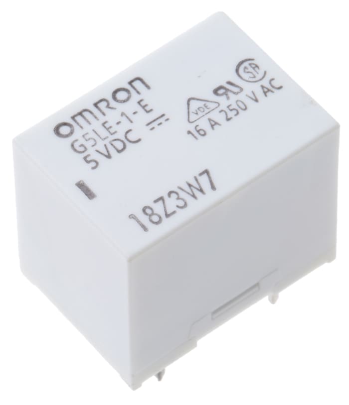 G5LE-1-E 5VDC, 16 Amp, SPST Sugar Cube Relay