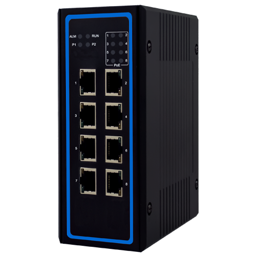 EHG6408 Industrial  Unmanaged PoE Switch | PoE Gigabit Switch