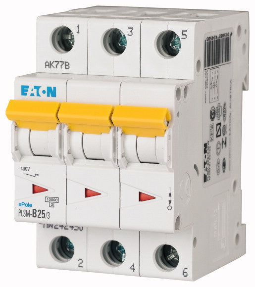 PLSM-C25/3 Miniature Circuit Breaker 25 Amps 3 Poles Type C