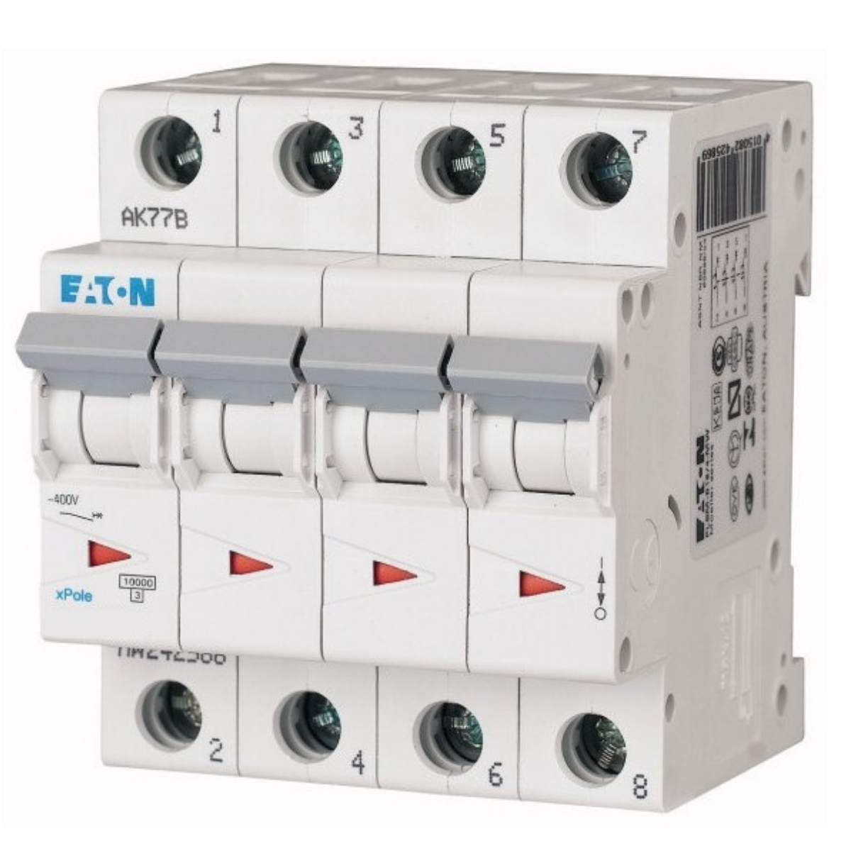 PLSM-C10/4 Miniature Circuit Breaker  4 Poles 10 Amps Type C