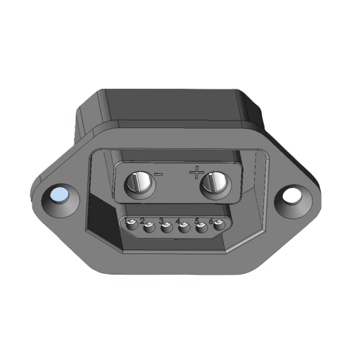 Female Combo Connector 2 Power + 6 Data Signal | EV battery connector