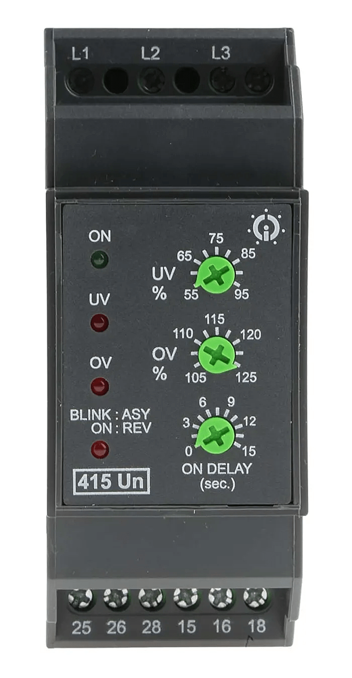 GIC MG53BH Voltage Monitoring Relay With DPDT Contacts, 3 Phase