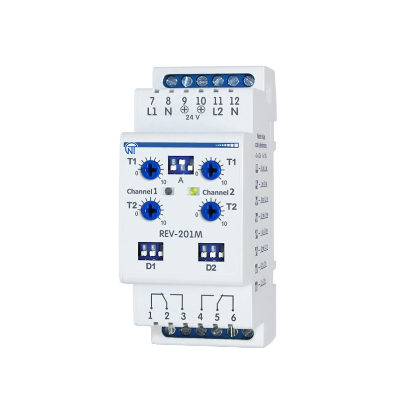 REV-201M 2 channel timer relay (Multiple functions) DPDT