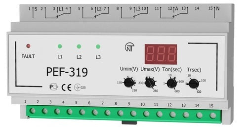 PEF-319 phase selection relay with display