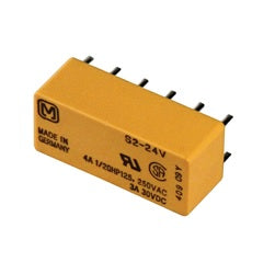 S2-24Vdc -Power Relay 4 Amp DPST-NO, DPST-NC Non Latching
