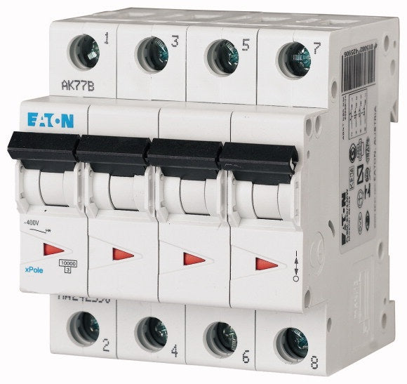 Eaton PLSM-C40/4-MW Miniature Circuit Breaker 40Amps 4Poles Type C Characteristic