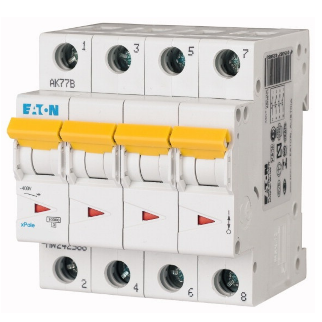 Eaton PLSM-C40/4-MW Miniature Circuit Breaker 40Amps 4Poles Type C ...