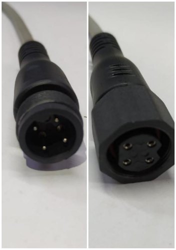 4 pin male and female over molded connector